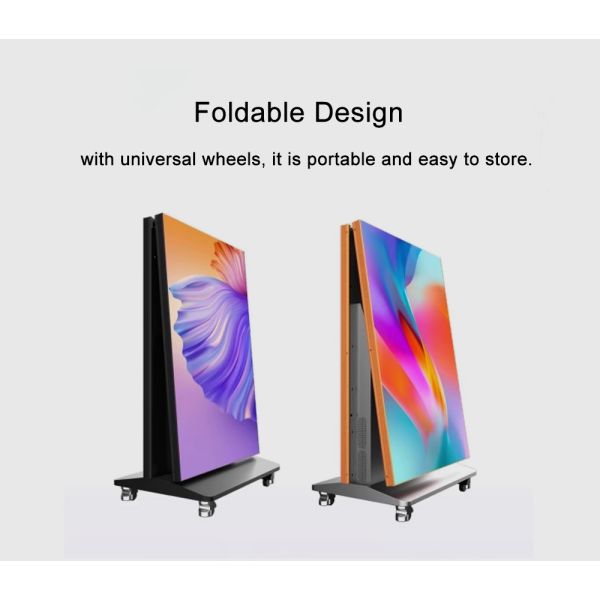 Customized Vertical Digital Foldable LED Screen Touch Poster Display Screen