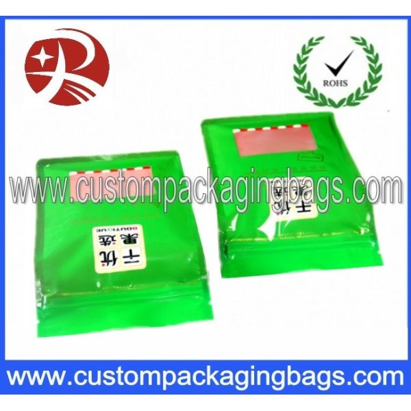 Stand Up Plastic Flat Bottom Food Packaging Bag With Side Gusset