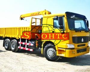 Wholesale 6x4 Truck Mounted Hydraulic Crane , 10 Tons Lifting Load Truck Mounted Crane from china suppliers