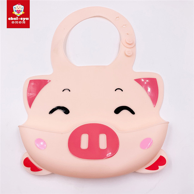 Marine Style Baby Shampoo Cap Silicone Easily Wipes Baby Bibs With Snaps