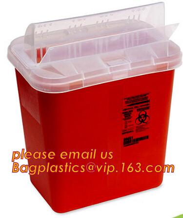 Plastic Disposable Medical Sharps Containers, Kenya safety box for needle