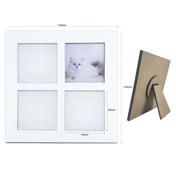 Printable Blank MDF Sublimation Frames With 4 Acrylic Inserts For Home Decor