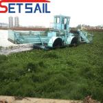 Effective Reed Hyacinth Floating Waste Cleaning Boat for River Total Height 3m