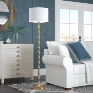 Wholesale Fabric Metal Gold White E26 Traditional Floor Lamp Modern Decoration from china suppliers