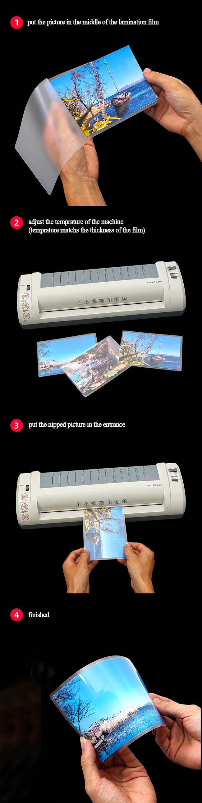 A4 Transparent Pet 100mic 125mic Thermal Lamination Film