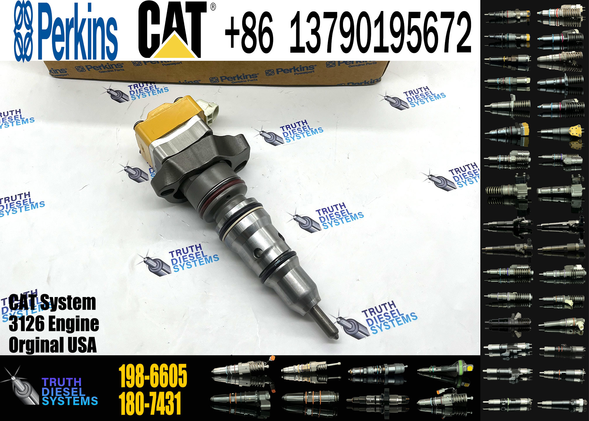 Fuel Injector 128-6601 198-6605 for Excavator Engine 3126 3126B