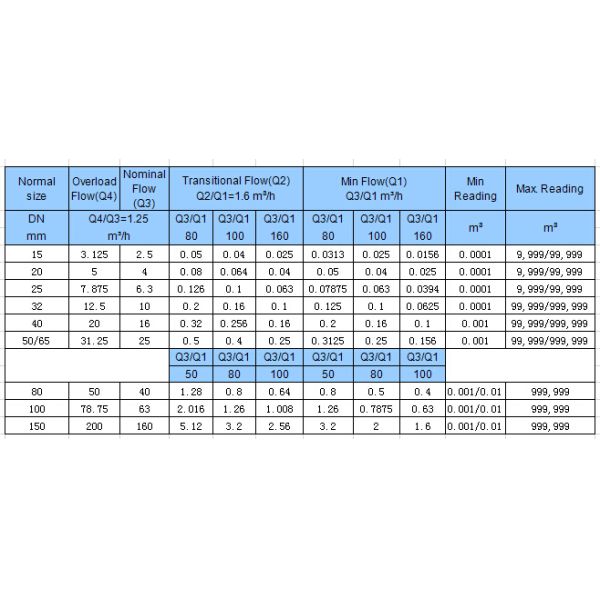 Magnetic Drive 1/2 Inch R160 Multi Jet Cold Water Meter Cast Iron Body External Adjustment OEM Support Horizontal Installation