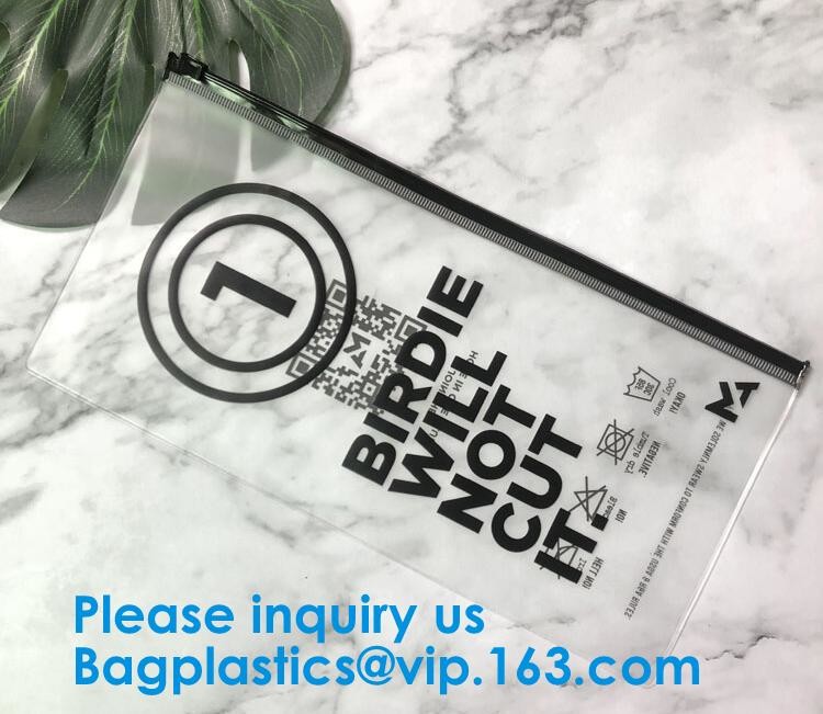 Sinicline Nice Pvc Eva Slider Zipper String Biodegradable T-Shirt Packaging Plastic Bag With Logos Custom Logo Printed