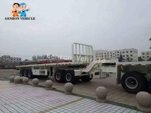 Wholesale Genorn 20ft 40ft Flatbed Semi Trailer For Cargo Loading 60T from china suppliers