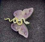 Whimsical Butterfly-Serpent Brooch - Lightweight Statement Jewelry for Fashion &