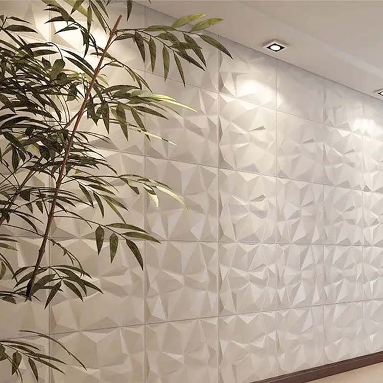 3D Relief Height 22mm High Gloss Peel and Stick PVC Wall Art Panel for Sofa Background