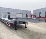 2/3/4 Axle Gooseneck Detachable Semi Lowbed Trailer , Lowboy Semi Trailer For
