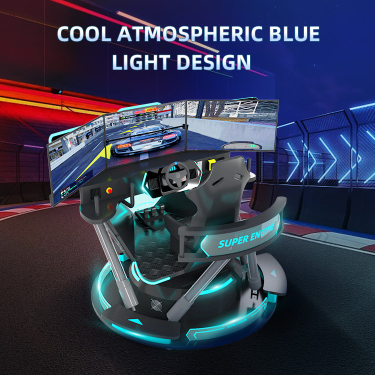 9d Vr 6 Dof Racing Car Simulator Virtual Reality Arcade Game Machine With 3 Screen