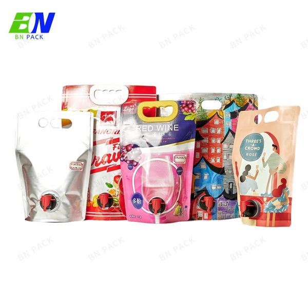 Food Packaging Use Food Grade 5L/10L/20L Vmpet Wine Bag In A Box Liquid Bib Pouches For Wine