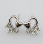 Heart Earring Stud Jewelry Type Decorative Silver Jewelry Sterling Silver
