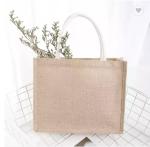Silk Screen Plain Shopper Shopping Bag Customized Handmade Gift Beach Hemp Jute