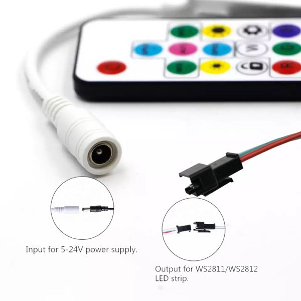 Smart LED Strip Remote Controller DC 5V 24V Wireless For Led Pixel Light