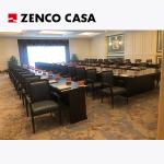 Hotel Meeting Room Furniture Set Black Conference Table And Chairs Mix And Match