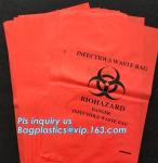 30 Gallon 33" X 40" Red Isolation Infectious Waste Bag / Biohazard Bag High