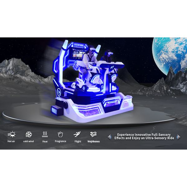 Custom Logo 2 Players VR Fantasy Ride Time Space Simulator Double Riding