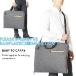 Gusseted Travel Garment Bag with Accessories Zipper Pocket Breathable Suit