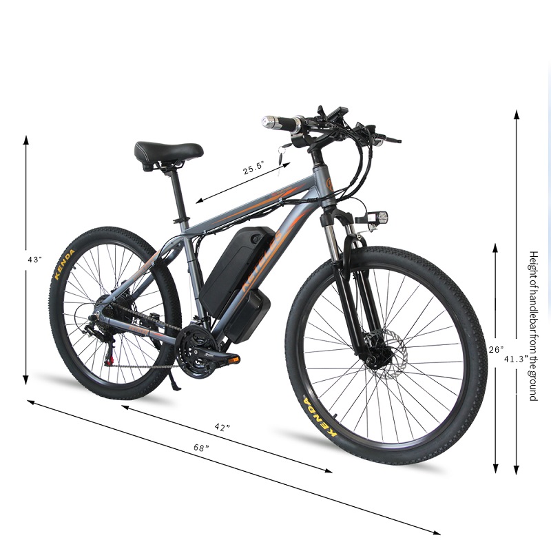 500w Electric Mountain Bike , 26"X1.95" Battery Assist Mountain Bike 13AH