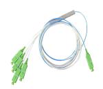 FTTH Fiber Optic PLC Splitter 1x4 Mini Steel Tube 0.9mm Optical Fiber Splitter