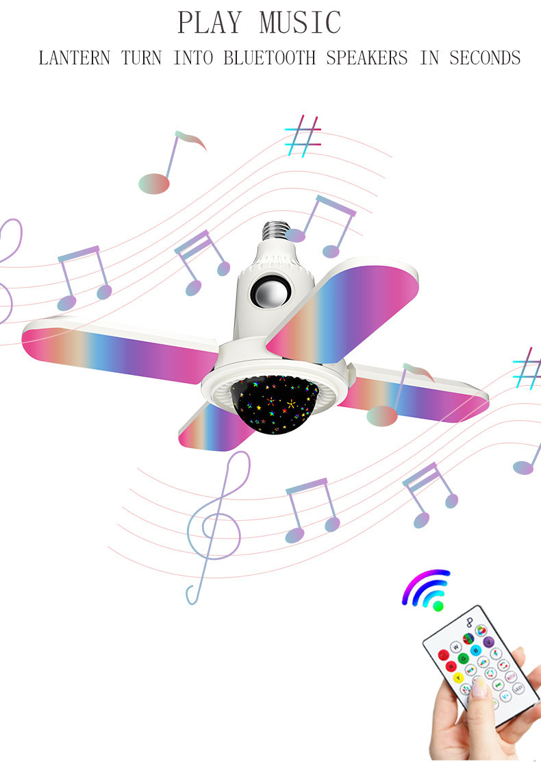 ABS PVC 40W Bluetooth Music Bulb 3300Lm Wireless Bluetooth Bulb For Room