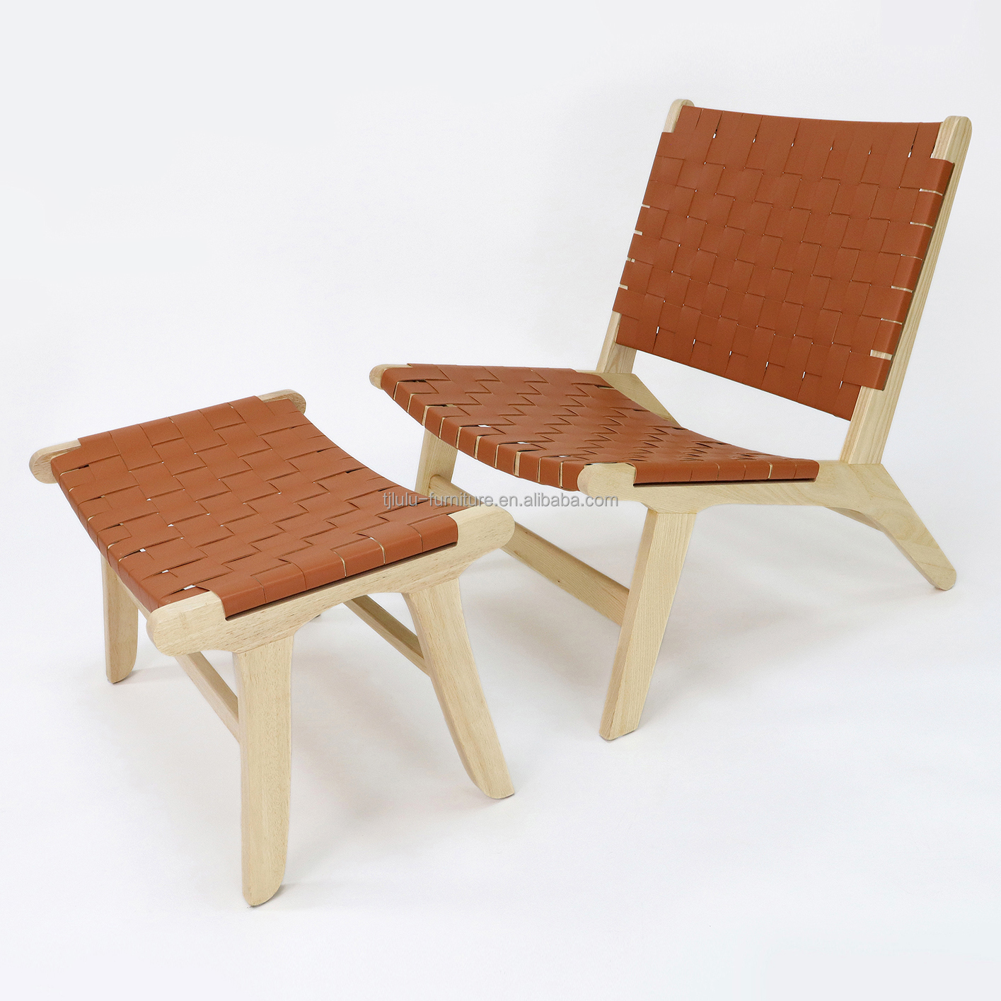 Modern Design Nordic Luxury Lounge Chair PU Leather Solid Wood Leisure Sofa Chair Set For Living Room Customized Designs