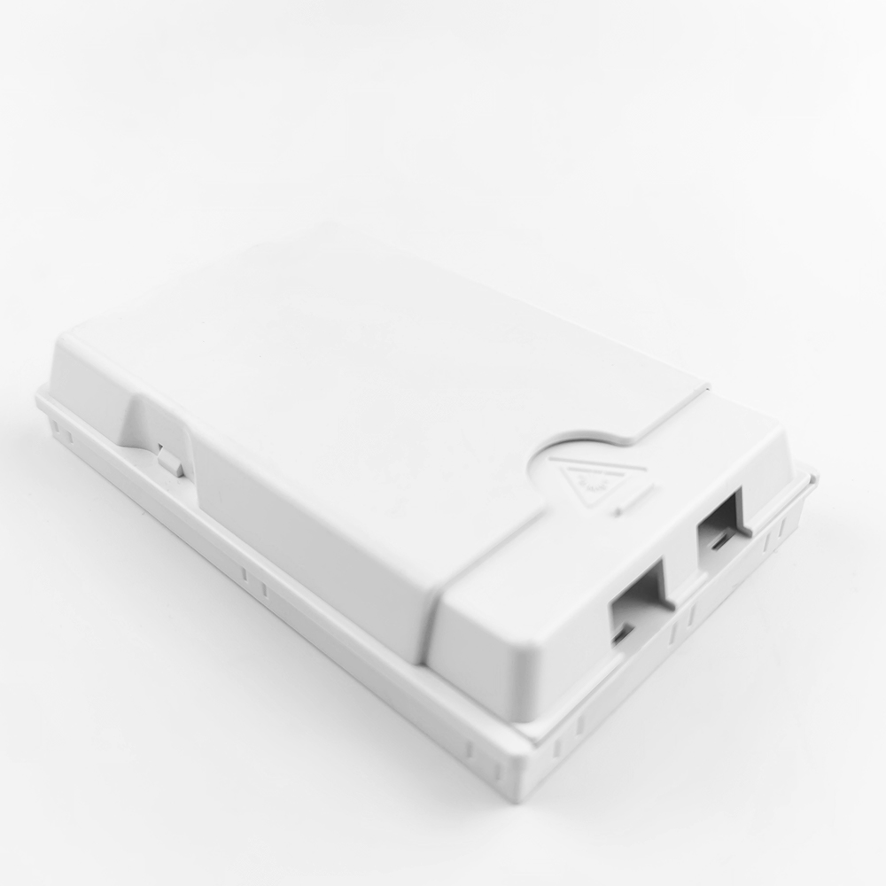 2 Cores LC UPC Plastic Fiber Optic Faceplate Socket Panel for FTTH White/Gray Color