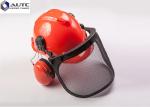 Metallurgy PPE Safety Helmet , Industrial Safety Helmet With Face Protection
