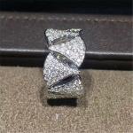Bi divas' dream series ring 18k white gold yellow gold rose gold diamond ring