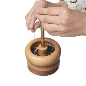 China Wooden Manual Bead Spinner For DIY Jewelry Making Tools Spinner Holder on sale