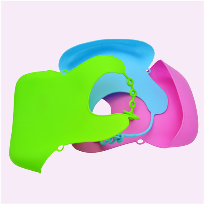 Cardboard Paper Type Baby Shampoo Cap TPE Material Bib Adjustable Snaps Comfortable