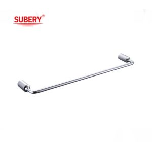 China Chrome Wall Mounted Bathroom Single Towel Bar Bathroom Accessory Towel Holder Towel Rack on sale