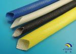 Yellow Black Red Natural Color Acrylic Resin Fiberglass Braided Sleeving / Eco
