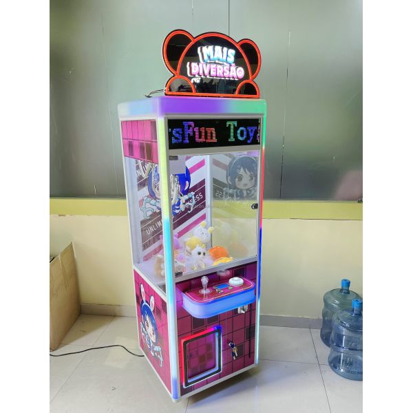 Mini Bear with LED display Claw Machine Small Children Toy Crane Claw Machine Bill Banknote Coin Operated Prize Machine