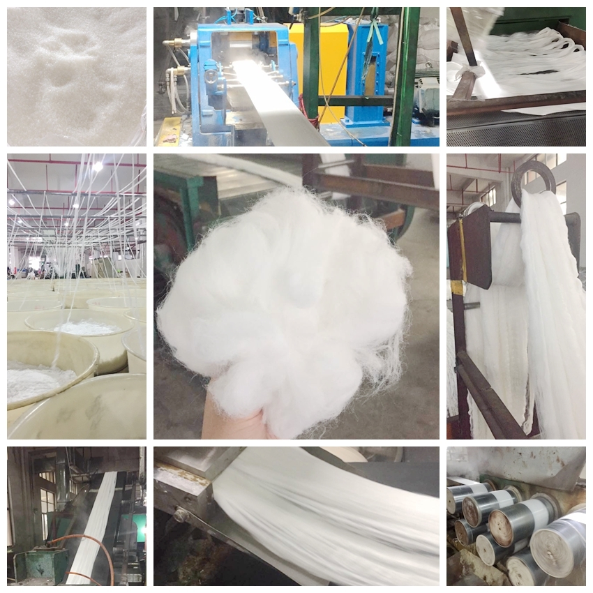 GRS Raw White Virgin Nylon 6 Staple Fiber Elastic Easy To Wash