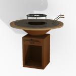 Outdoor Smoker Removable Ash Catcher Steel BBQ Grill 800mm Diameter Cooking