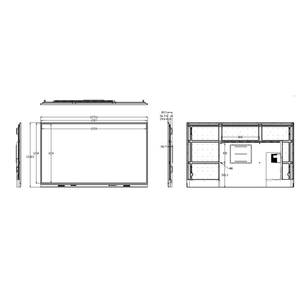 iBoard 98 Inch Smart home monitor tv built in Android Touch System With Interenet Teaching Meeting App USB HDMI RJ45 for Class Conference Training