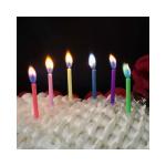 12 Count Colored Flames Birthday Cake Candles No Scent Perfect for Happy