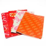 Christmas Gift Wrapping Packaging Red Tissue Paper Wrap With Gold Foil Printing