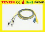 High quality manufacturer pure sliver electrode EEG cable, 5pcs/set multi-color