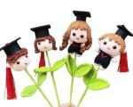 Graduation Season Flower Bouquets Handmade with Boys Girls and Animal Motifs in
