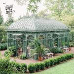 Wrought Iron Gazebo Aluminum Glass Sunroom Pavilion Metal Large Villa Greenhouse