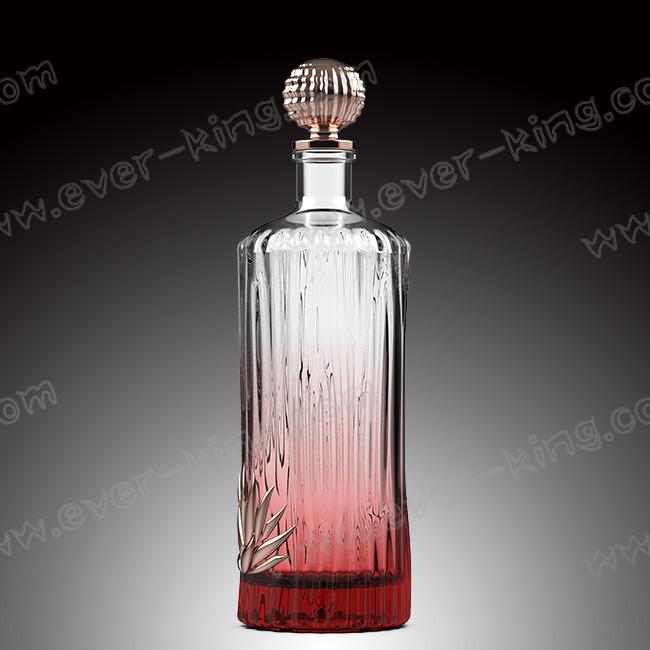 Super Flint Round Liquor Glass Bottle Empty Customized 750ml