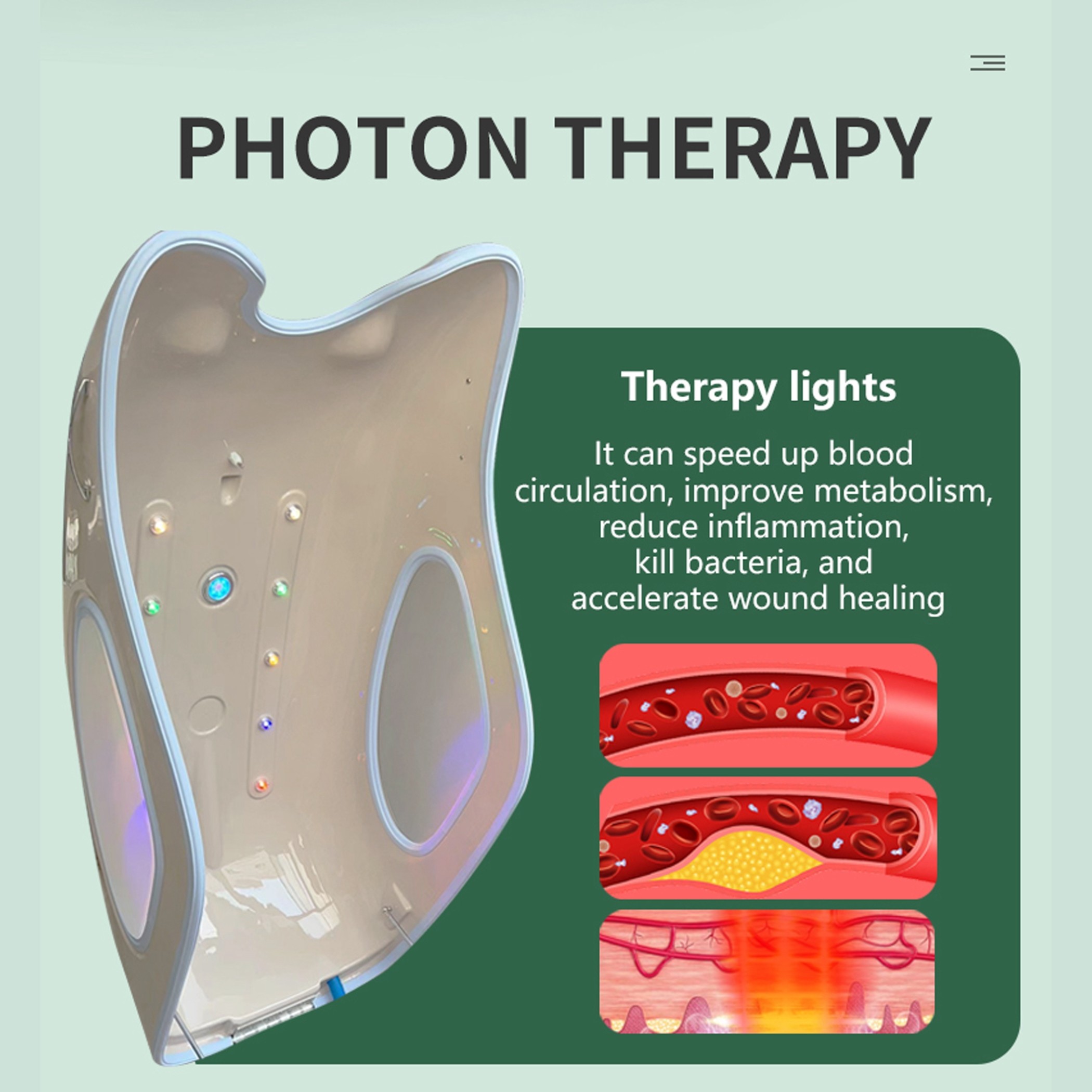 Creamy White 2 Pieces Red Lights Infrared Spa Capsule with PEMF Function for Slimming Detox