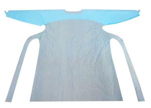 Wholesale Blue Disposable Medical Aprons , Plastic Disposable Doctors Apron from china suppliers