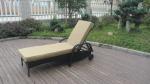 Beach Rattan Sun Lounger With Aluminium Frame Outdoor Rattan Daybed