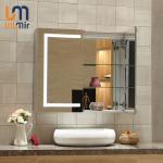 Hotel Bathroom Lighted Mirror Cabinet Aluminum Mirrored Cabinets Medicine